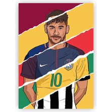 Zinbooz Neymar ve Formaları Ahşap Poster 20 x 29 cm