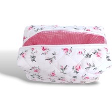 Fulia Kapitone Makyaj Çantası - Makeup Bag - Bakım Seyahat Kozmetik Çantası - Mira