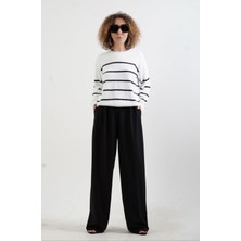 Zelish My Sister Siyah Kayra Palazzo Pantolon