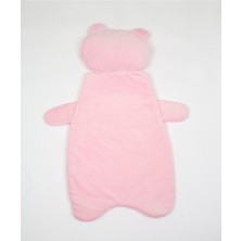 Nisan Kids Unisex Bebek Pembe Pamuklu Ayıcık Nakışlı Alt Açma Örtüsü