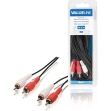 Valueline Stereo Ses Kablosu 2x Rca Erkek  2x Rca Erkek 10.0 M S