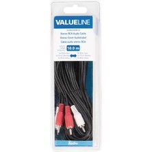 Valueline Stereo Ses Kablosu 2x Rca Erkek  2x Rca Erkek 10.0 M S