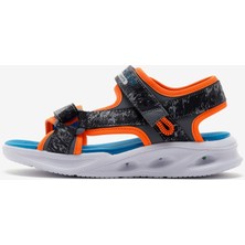 Skechers Sola Glow Sandal Büyük Erkek Çocuk Gri Işıklı Sandalet 401672L Ccor