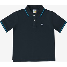 Regular Fit Normal Kesim %100 Pamuk Siyah Çocuk Polo Yaka T-Shirt