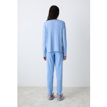 Bearlerina Mavi Pantolon Pijama Takımı