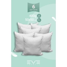 Eve Tekstil 6 Adet Diamant Plus Kare Kırlent Yıkanabilir Antialerjik Silikon Elyaf Yastık 40 x 40 cm  400 gr