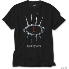 Z zepplin Alice Cooper Eye Logo Siyah Tişört