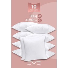 Eve Tekstil 10 Adet Throw Serisi Antialerjik  Silikon Elyaf Dolgulu Kırlent Iç Kare Yastık 45 x 45 cm  350GR
