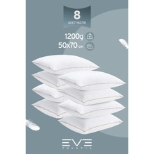 Eve Tekstil 8 Adet Yellow Dream Serisi Fermuarlı Antialerjik Silikon Elyaf Dolgulu Yastık 50 x 70 cm  1200GR