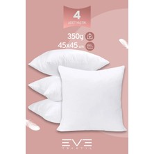 4 Adet Throw Serisi Antialerjik %100 Silikon Elyaf Dolgulu Kırlent Iç Kare Yastık 45X45CM 350GR