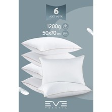 Eve Tekstil 6 Adet Yellow Dream Serisi Fermuarlı Antialerjik Silikon Elyaf Dolgulu Yastık 50 x 70 cm  1200GR