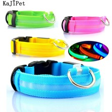 Huoxun Shop A Sarı Stil 41-52CM Köpekler Için LED Işık Yansıtıcı Gece Güvenlik Gece Işıklı Köpek Tasma Köpekler Luminöz Parlayan Yansıtıcı Tasma Yaka Perro. (Yurt Dışından)