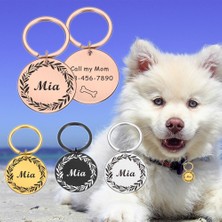 Huoxun Shop A Mavi Stil 20 mm Kaybolmayan Evcil Hayvan Kedi Köpek Adı Etiketleri Ücretsiz Kazıma Adres Etiketleri Köpek Yavrusu Aksesuarları Özelleştirilebilir Kedi Kolye Kimlik Plakası (Yurt Dışından)