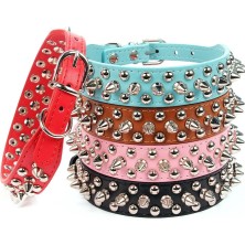 Huoxun Shop A Siyah Stil Xxs Ayarlanabilir Deri Pet Köpek Tasmaları Boyun Askısı Malzemeleri Pu Deri Punk Noktalı Köpek Tasma Pet Tasmaları Küçük Köpek Kedi Için (Yurt Dışından)