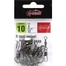 Captain 5021 Kilitli Klips 10'lu Paket Black Nikel 5