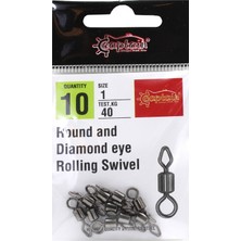 Captain 5026 Elmas Diamond Fırdöndü 10'lu Paket Black Nikel 3