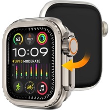 Alstrap Apple Watch 10 46MM Uyumlu 49MM Ultra Dönüştürücü Metal Kasa Koruyucu