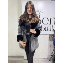 Içi Kürklü Dışı Jeans Mont