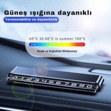Polham Metal Premium Araç İçi Geçici Park için Telefon Numaratörü, Gizlenebilir Araç Numaratörü