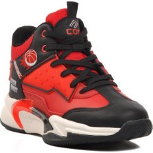 Cool Basketbol Ayakkabı Uzun Spor Bot Kırmızı Erkek Çocuk İç Malzeme Tekstil