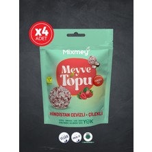 Mixmey Hindistan Cevizi Kaplamalı Çilek Topu 90 gr x 4 Adet