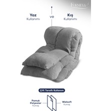 Formeya Tek Kişilik Lüx Gri Welsoft Yorgan Çift Taraflı 155x215