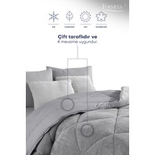 Formeya Çift Kişilik Lüx Gri Welsoft Yorgan Çift Taraflı 195x215