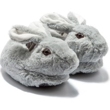 Twigy Zulu Çocuk Hayvanlı Panduf Gri 30/35