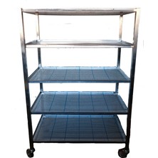 Ekmek Soğutma Arabası Tekerlekli 100X50X150