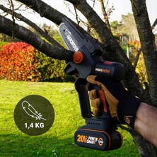 Worx WG325E 20 Volt 2.0 Ah Li-ion 12 cm Şarjlı Kömürsüz Zincirli Testere