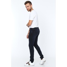 Digital Jeans Örme Hamur Kumaş Dar Kesim Erkek Lacivert Kot Pantolon