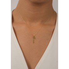 Diamine 14 Ayar Altın Üç Harf Altın Kolye