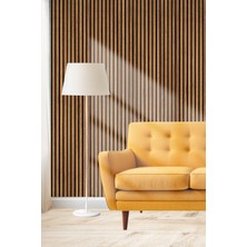 Freehome Mdf Ahşap Akustik Duvar Kaplama Lambri Paneli - 100 x 280 cm - Teak