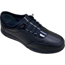 Erkek Makosen Dış ve Iç Yüzey Hakiki DERİ-843-SİYAH-RUGAN