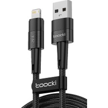 Toocki TQ-X08 1m 2.4A Hasırlı USB To Lightning Pd Hızlı Şarj Kablosu