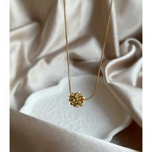 Tomurcuk Gold Çelik Kolye