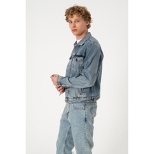BLAYF Cupa Buz Mavi Jean Ceket