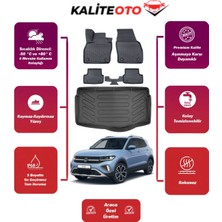 Volkswagen T-Cross 2019 Model Alt Bagaj Havuzu+4d Araca Özel Havuzlu Paspas Takımıı Prqx