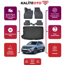 Volkswagen T-Cross 2023 Model Üst Bagaj Havuzu+4d Araca Özel Havuzlu Paspas Takımıı Prqx