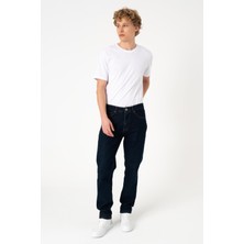 BLAYF 90's Marbel Jean Pantolon 90's Zifiri Jean Pantolon  %100 Pamuk Rahat Retro Kalıp  Lacivert Kot Pantolon