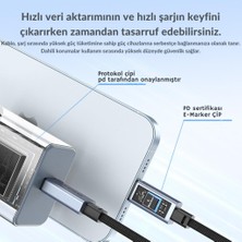 Jasoz 2 Metre 240W 4.0 Thunderbolt Type-C To Type-C Şarj, Data ve 8k 60Hz Görüntü Aktarım Kablosu
