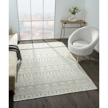 Karmen Halı ZN010A Gri Halı Etnik Desenli Modern Parlak Yumuşak Kadife Ince Antialerjik Salon Koridor