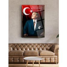 Taulart Atatürk 4mm Kırılmaz Temperli Yüksek Çözünürlüklü Cam Tablo