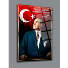 Taulart Atatürk 4mm Kırılmaz Temperli Yüksek Çözünürlüklü Cam Tablo