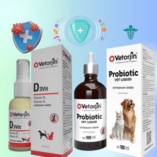 Vetorjin Kedi Köpek Probiyotik ve D3 K2 Vitamin Mineral