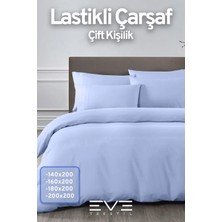 Eve Tekstil Doğal Pamuk Çift Kişilik Rainforce Kumaş Lastikli Çarşaf