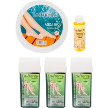 La Frente Azulen Roll-On Ağda 3 Adet+ 25 mt Rulo Ağda Bezi+Ağda Yağı 120 ml