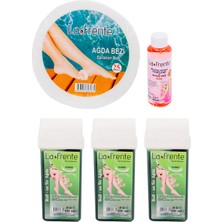 La Frente Azulen Roll-On Ağda 3 Adet+ 25 mt Rulo Ağda Bezi+Ağda Yağı 120 ml