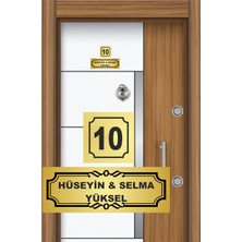 Outdoor One Kapı Isimliği Klasik Ev Dış Kapı Isimliği Çelik Kapı Isimliği GOLD02