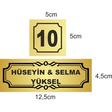 Outdoor One Kapı Isimliği Klasik Ev Dış Kapı Isimliği Çelik Kapı Isimliği GOLD02